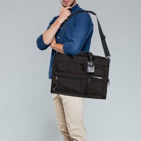 TUMI Black Nylon Gen 4.2 Organizer Portfolio Briefcase - Picture 2 of 16